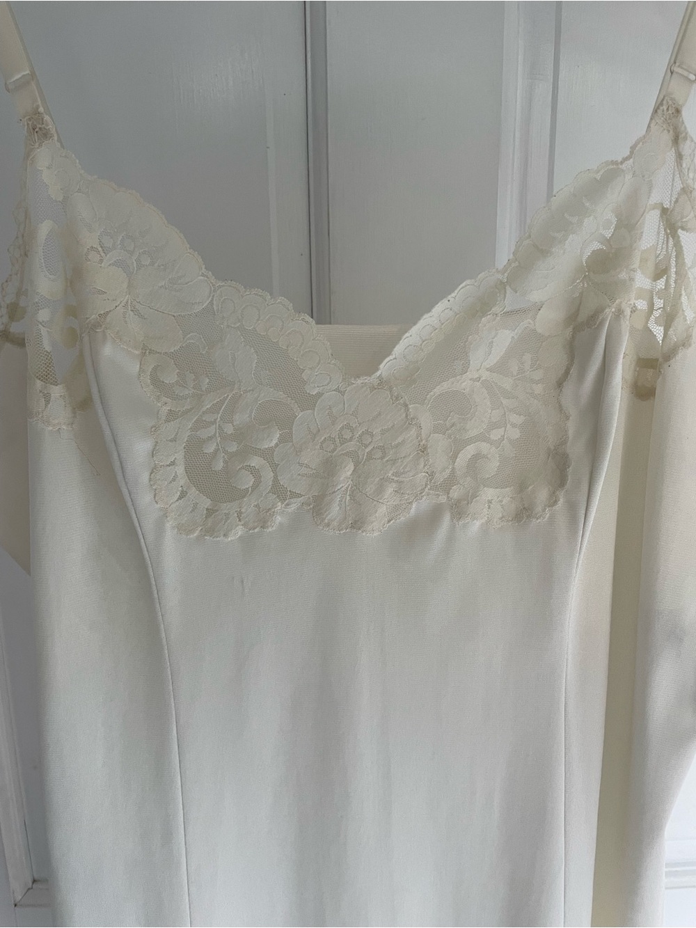 jcpenney Cream Lace-Trim Slip Chemise